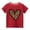 Red, variant on JoyHoop Girl's T Shirt Heart Print Short Sleeve Crew Neck Summer Tee Tops