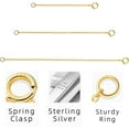thumbnail image 5 of 925 Sterling Silver Necklace Extender Gold Necklace Extender Gold Chain Extenders for Necklaces 2", 3", 4" Inches, 5 of 6