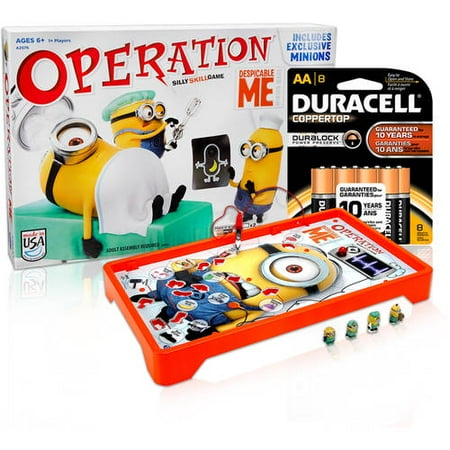 Operation Despicable Me 2 Silly Skill with Duracell Coppertop AA 24 pack Value Bundle