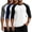 Gray, variant on 3 Pack Men's Baseball T Shirt 3/4 Sleeve Raglan Sleeve Soft Stretchy Crew Neck Color Block Casual Blank Plain Workout Top Gray S