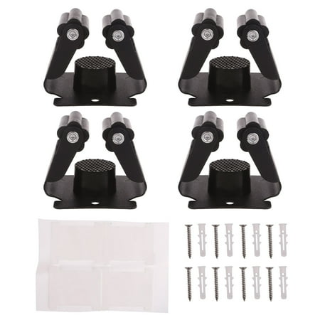 

CIYISON 4Pcs Mop Broom Holder Wall Mounted Garden Tool Organizer Rack Heavy Dutys Utility Mop Rack with Screws for Home Bathroom