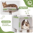 thumbnail image 3 of Árbol para Gatos Taoqimiao MS042W 168 cm con Postes para Rascar y Hamaca, 3 of 8
