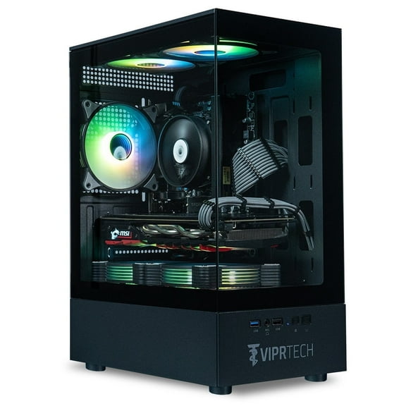 ViprTech Stryker 1.0 Gaming PC - AMD Ryzen 7 (4.1GHz), AMD RX 580 8GB, 16GB DDR4, 512GB SSD, Black