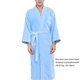 thumbnail image 4 of Qarigey de noche Traje de casa Cinturón Albornoz Verano Con capucha Suavidad atractiva Ropa de dormir sexy Tallas grandes Manga larga Lavable Pijama hombre azul METRO (50-168 CM) Qarigey AP019235-16, 4 of 6