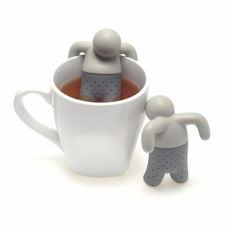 Silicone Tea Maker - Cute Mr. Man Tea Maker - Silicone Tea Maker, Reusable  Tea Diffuser Filter For Cups, Teapots, Cups, Spices 1 Pack Blue