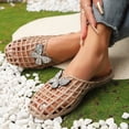 thumbnail image 6 of Ticikt Women's Jelly Sandals Slingback Bling Beach 80s 90s Retro Flat Shoes, 6 of 9