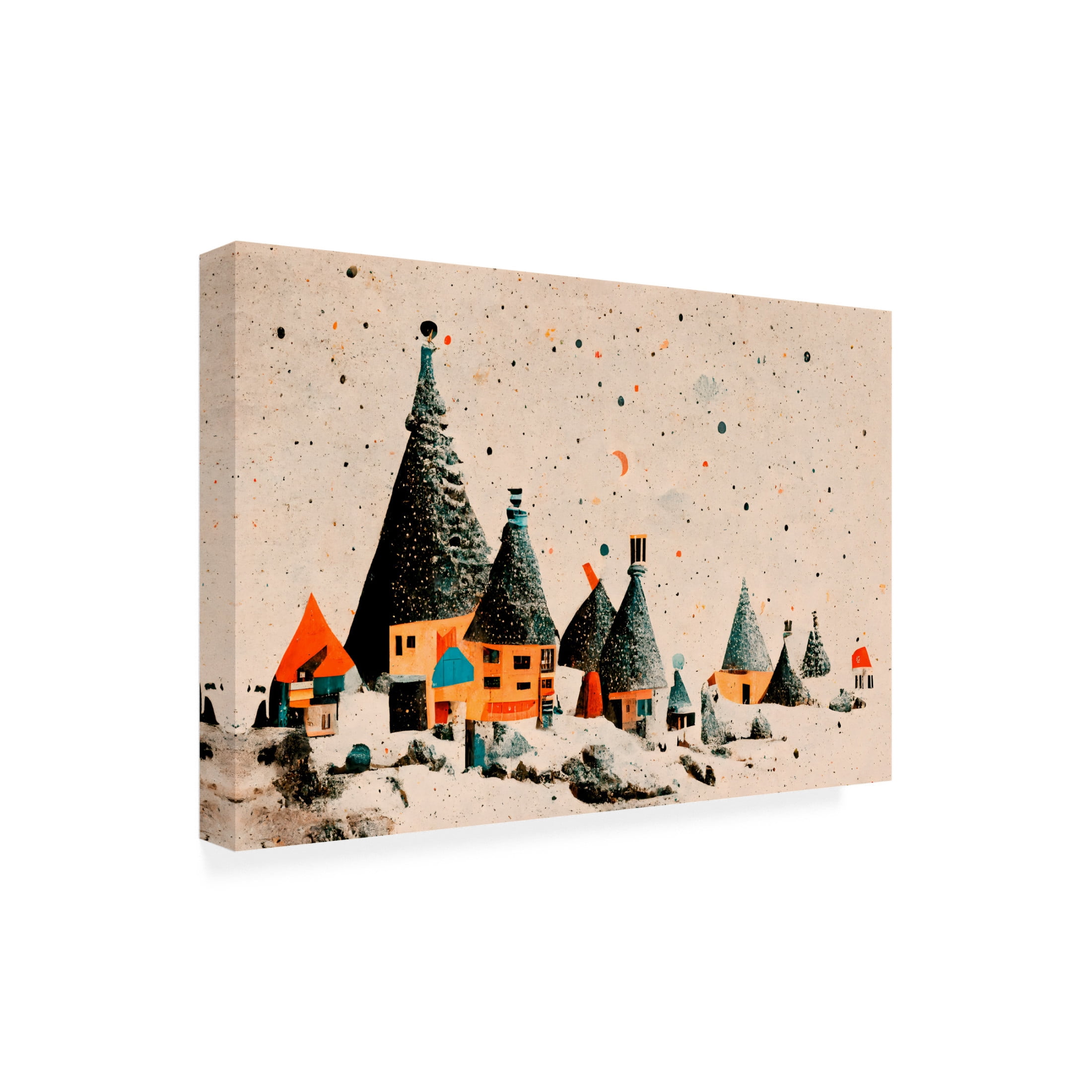 Canvas Wall Art - Treechild 'Fairy Village' Wall Art for Living Room, Bedroom, or Office D?cor by Trademark Fine Art - 19 x 12 Inches
