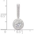 thumbnail image 4 of Sterling Silver Cz Halo Dangle Pendant Made In Thailand qp5165, 4 of 5