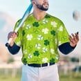 thumbnail image 5 of KLL St Patrick's Day7 for Men's Baseball Shirts,Short Sleeve Casual Shirts Button Down Shirt for Men Beach Summer Wedding Shirt-XX-Large, 5 of 7
