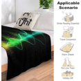 thumbnail image 3 of Blanket Fuzzy Lightweight Flannel Blankets For Sofa Cool Music Sound Wave Throw, 3 of 8