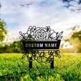 thumbnail image 3 of Custom Flowers Garden Stake,Floral Metal Garden Yard Sign, Personalized Gardener Name Plaque Stake,Outdoor Lawn Courtyard Decor, 3 of 5