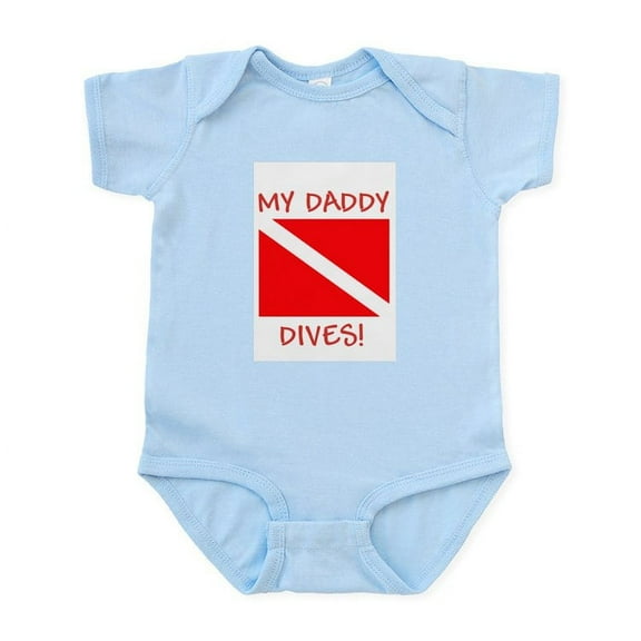 CafePress - Daddy Dives SCUBA Diving Infant Bodysu - Baby Light Bodysuit, Size Newborn - 24 Months