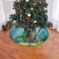 thumbnail image 2 of FMSHPON Morning Forest Cartoon Style Xmas Christmas Tree Skirt Stand Mat for Holiday Party Decoration Indoor Outdoor 48 inches, 2 of 3