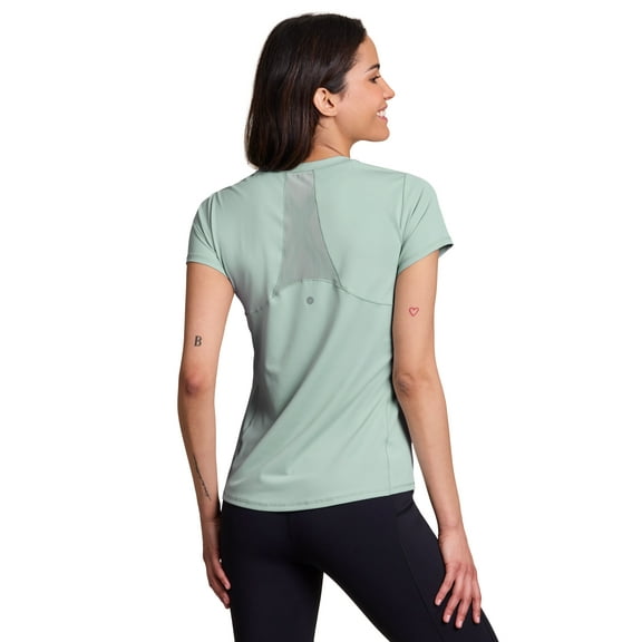 RBX Active Women's Short Sleeve Buttery Soft Mesh Back Workout T-Shirt