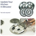 thumbnail image 6 of Mainstays R101C4 Universal Chrome Plated Drip Bowls, Set of 4. 2 Large and 2 Small, 6 of 8