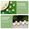 thumbnail image 3 of Figuras diminutas de hongos, mini decoraciones, artesanías de vidrio luminosas, plantas de resina, 30 piezas, 3 of 6