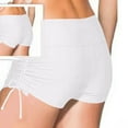 thumbnail image 4 of Alkepwun Women's High Waisted Swim Shorts Ruched Side Tie Boy Shorts Swimwear Bating Suit Shorts Swimsuit Bottoms, 4 of 4