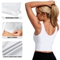 thumbnail image 5 of Rosvigor Womens Sports Bras Longline Wirefree Padded Workout Tank Tops for Women, 5 of 8