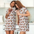 thumbnail image 4 of Wukai Christmas Santa Claus Print Women's Loose Short Sleeve Nightgown, Soft Sleep Dress for Comfortable Relaxation, Casual Lounge Wear, 4 of 6