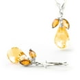 thumbnail image 3 of Galaxy Gold 14K White Gold Natural Citrine Dangle Earrings - November Birthstone - Warmth & Prosperity - Fine Jewelry for Women, 3 of 6