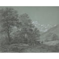 thumbnail image 2 of Cantius Dillis 14x12 Gold Ornate Wood Frame and Double Matted Museum Art Print Titled - Landscape Near Ruhpolding (18th Century), 2 of 4