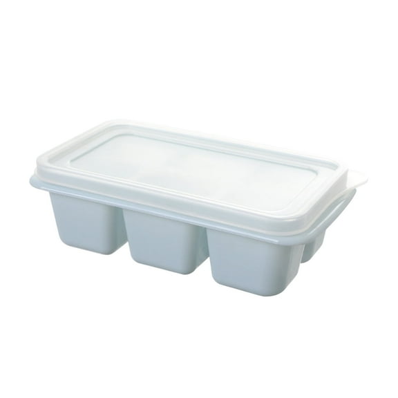 fuyuli Plastic Ice Cube Moulds, 6 Hole Square Shape Ice Cube Tray,Non-stick and Easy-Release Plastic Ice Moulds with Removeable Lids,Suitable for Drinks,Cocktails And Frozen Liquids(White)
