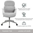 thumbnail image 5 of Dayalane Modern Adjustable Office Chair, Swivel Fabric Ergonomic Task Chair with Armrests, 90-120° Tilt Function and Wide Cushion Desk Chair for Home/Bedroom/Study/Office/Conference Room, Beige, 5 of 10