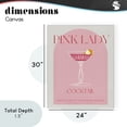 thumbnail image 3 of Stylish Retro Pink Lady Canvas Wall Art, design by Lil' Rue, 3 of 8
