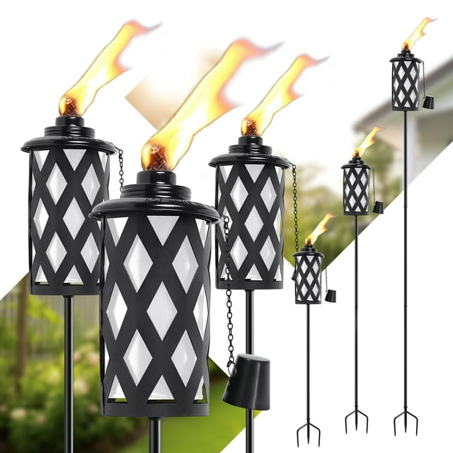 Antorchas de Jardín al Aire Libre con Citronela SNOGSWOG 150 cm Juego de 6