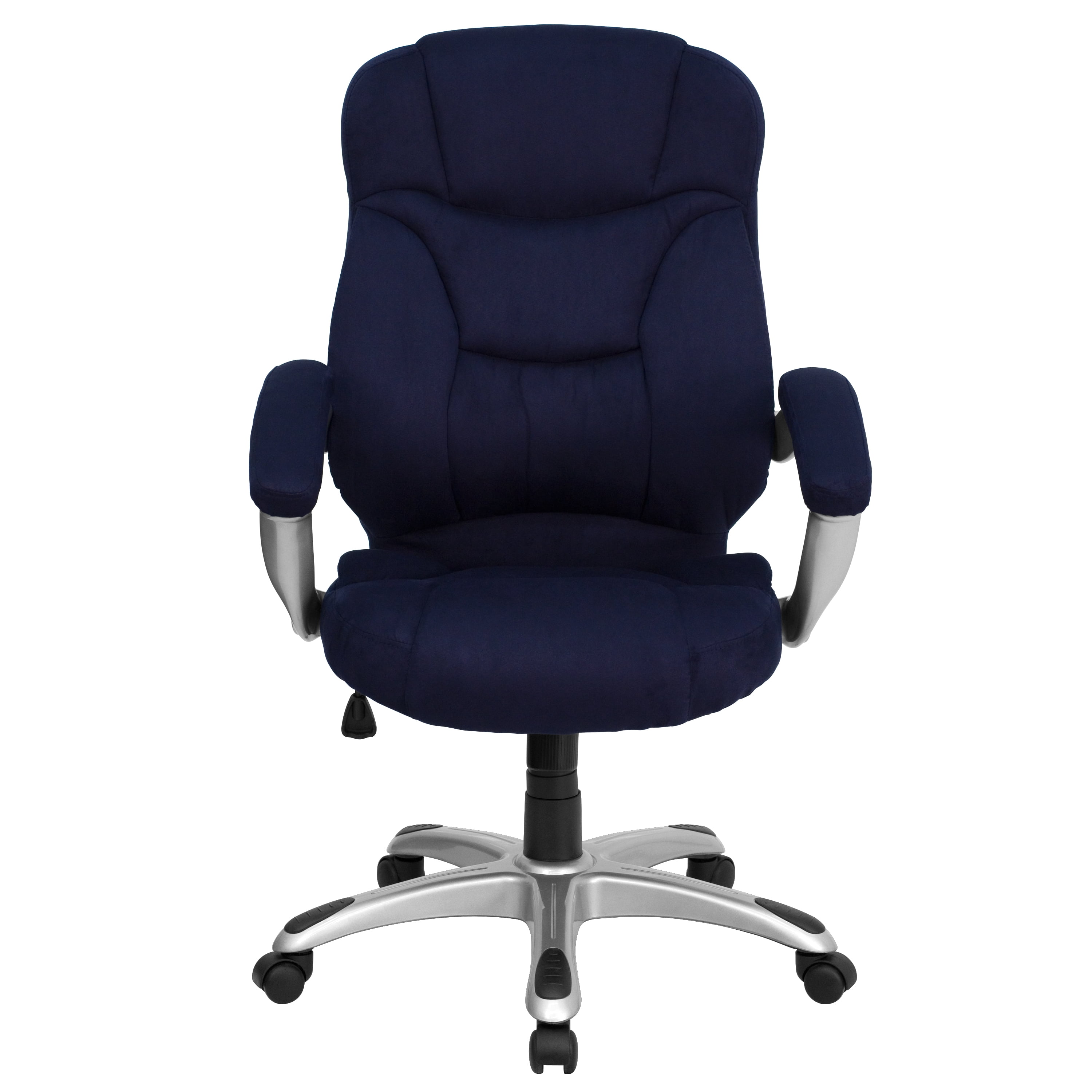 Flash Furniture High Back Navy Blue Microfiber Contemporary Executive Swivel Ergonomic Office Chair with Arms