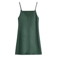 thumbnail image 4 of Bbyeadc Linen Dresses for Women Summer Cami Lounge Slip Sundress Sleeveless V Neck House Casual Mini Dresses,Dark Green (L), 4 of 7
