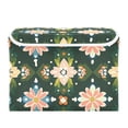 thumbnail image 7 of Yayeee Collapsible Cube Storage Bin with Lid Fabric Closet Decorative Basket with Handles, Pink Geometric Flowers, 7 of 7