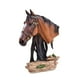 thumbnail image 1 of Estatua de cabeza de caballo, adorno decorativo, colección nórdica, figura de resina versátil Marrón, 1 of 8