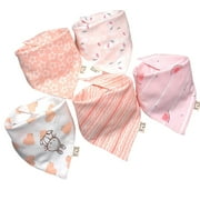 5 Pcs/Lot Baby Bandana Bibs Scarf Burp Cloths Saliva for Newborn Infant Toddler Boys Girls Kids Cartoon Triangle Cotton Bib Pink Bohemian