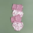 thumbnail image 2 of CYRBOKO Girls Briefs, Elastic Waist Stretchy 4 Pieces Cotton Girls Underwear Purple Size 11-12 T, 2 of 3