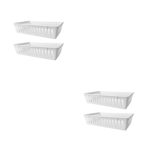 Injueey Cesta de plástico transpirable y de moda de 2 bolsas para la organización del baño cesta miscelánea Rectangular Simple Type1 NO1