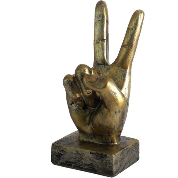 Hand Sculpture Decor Resin Finger Desk Statues, Handmade Table Decoration Resin Finger Gesture Sculp