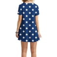 thumbnail image 4 of Women's Dresses Under $10 Summer Ladies Dresses on Sale with Free Shipping Casual Printed Short Sleeve Round Neck Dress, 4 of 7