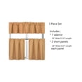 thumbnail image 2 of 3 pieces Kitchen window set 2 Curtain panels linen and 1 Valance Blackout Rod Pocket for Bathroom Home décor WK4 Gold color, 2 of 5
