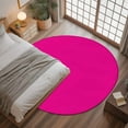 thumbnail image 3 of Rose Pink Round Rugs 4ft, Farmhouse Solid Pink Color Modern Art Non Slip Washable Rug Runner, Low Pile Indoor Floor Carpet Mat Bathroom Rugs for Living Room, Bedroom, Kids Room, 3 of 9