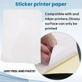 thumbnail image 5 of 50 Sheets A4 White Self Adhesive Waterproof Sticker Label Glossy Paper for Inkjet Printe ma1423, 5 of 6