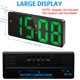 thumbnail image 2 of Reloj Despertador, Reloj LED para Dormitorio, Reloj ElectróNico de Escritorio con Pantalla de Temperatura, Brillo Ajustable (Verde), 2 of 5