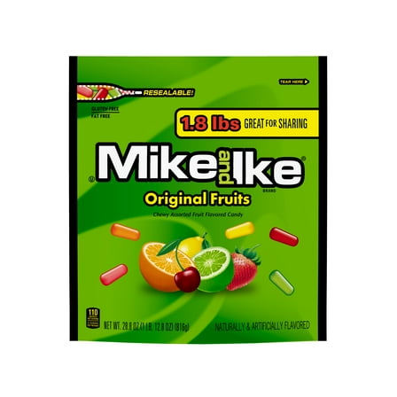 Mike and Ike Original Fruits Chewy Candy, 28.8 ounce Stand Up Bag, 1 count