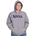 thumbnail image 3 of Louisiana Local Home State Pride Unisex Fleece Graphic Zip Up Hoodie Brisco Brands 2X, 3 of 5