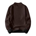 thumbnail image 3 of Men's Mock Neck Sweatshirt Solid Color Pullover Top with Ribbed Trim Relaxed Fit Fall Casual Sweatshirts, 3 of 4