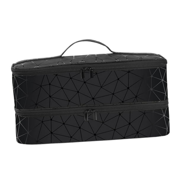 Bolsa organizadora para secador de pelo para adultos, multifuncional, impermeable. negro