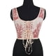 thumbnail image 4 of Women Lace Up Adjustable Straps Overbust Corset Bustier Top Vintage Floral Pattern Push up Body Shaper Vest Tank Top L Red, 4 of 4