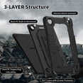 thumbnail image 4 of JBuwsdan for Lenovo Tab One 8.7 inch Tablet Case,Shockproof Heavy Duty Kids Friendly Built-in Kickstand with Shoulder Strap Case for Lenovo Tab One 8.7 inch/K9 TB305FU (2025) Tablet(Black), 4 of 8