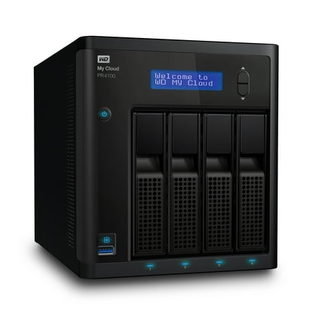 WD 16TB My Cloud Pro Series PR4100 Network Attached Storage - NAS - (Best Personal Cloud Storage Home Network Drive)