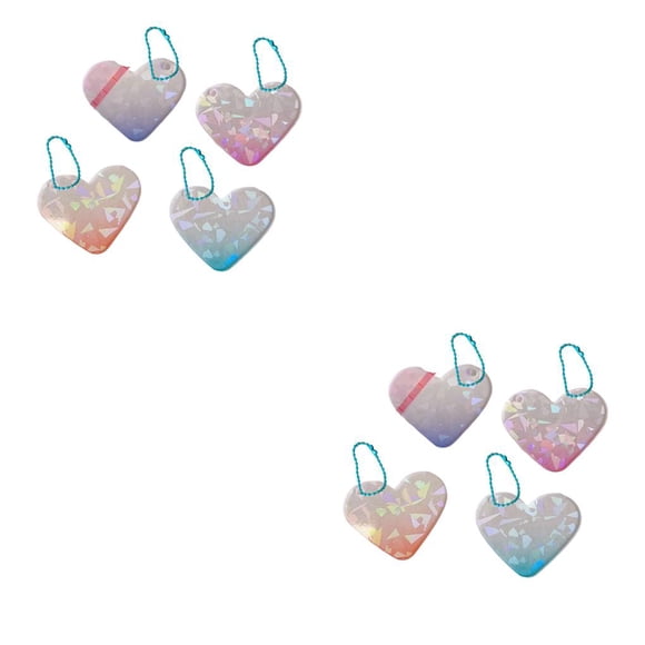 Injueey Llavero de 4 Uds., colgador de llavero de doble cara, soporte en forma de corazón, accesorio para llaves, billetera, teléfono móvil, 5x4.1x1 cm 1 2piezas